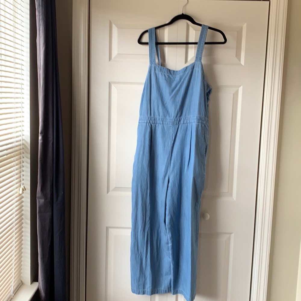 J. Crew Wide Leg Chambray Jumpsuit Never Worn